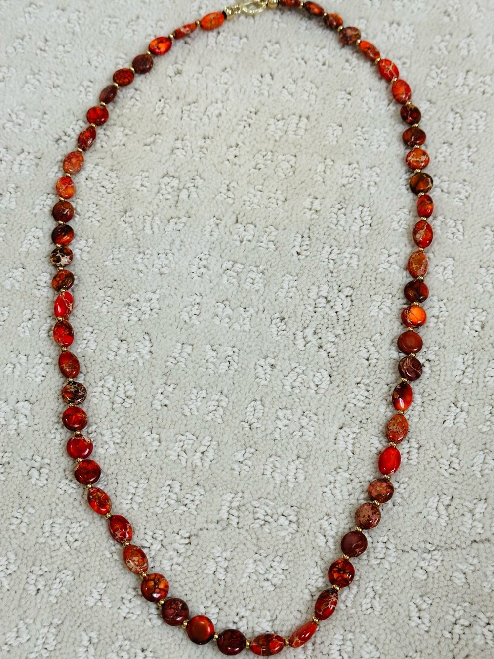 28” Orange Agate Necklace W/14K gold fill findings #Elegant Women's Jewelry